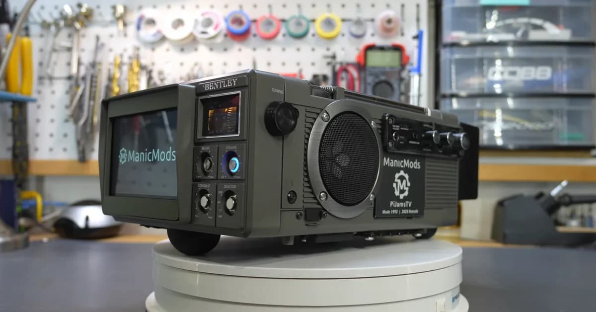 Audio-Forward Case Mod of Classic 90s Portable TV