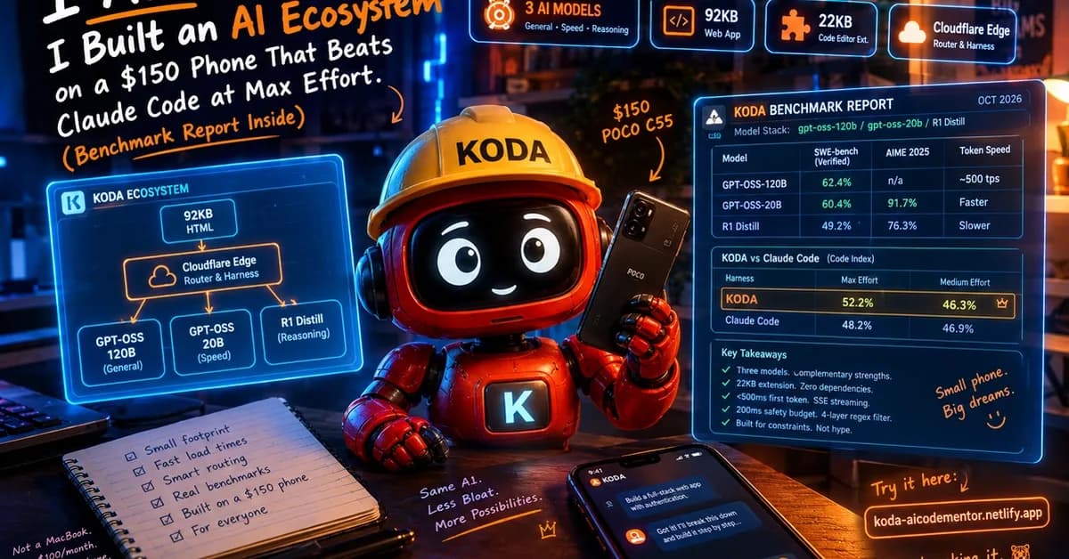 I Am 12. I Built an AI Ecosystem on a $150 Phone That Beats Claude Code at Max Effort. (Benchmark Report Inside)