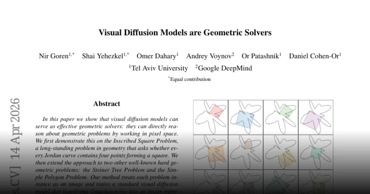 Visual Diffusion Models are Geometric Solvers