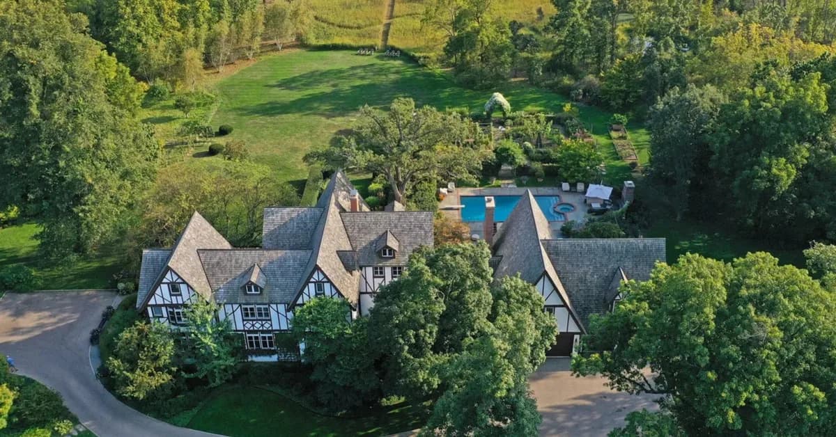 Historic Tudor Estate With English Gardens and Prairie Views Is Listed for $4.7 Million Near Chicago