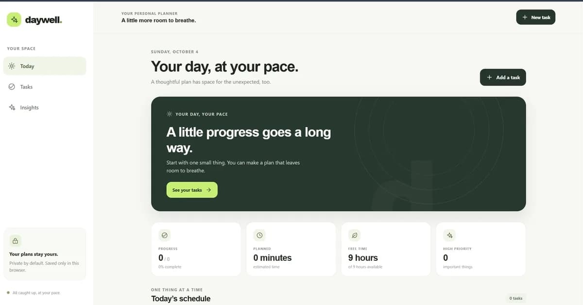 Daywell: A More Realistic, AI-Powered Planner