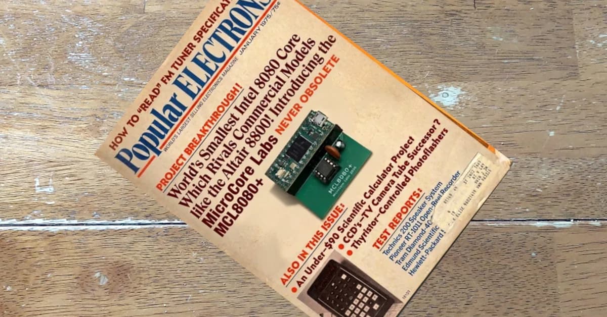 An Unlikely Host For An 8080 Emulator