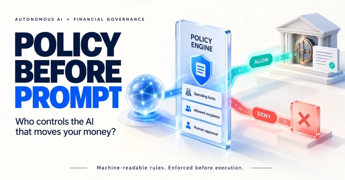 Policy Before Prompt: Enforcing Machine-Readable Financial Rules on Autonomous AI Agents