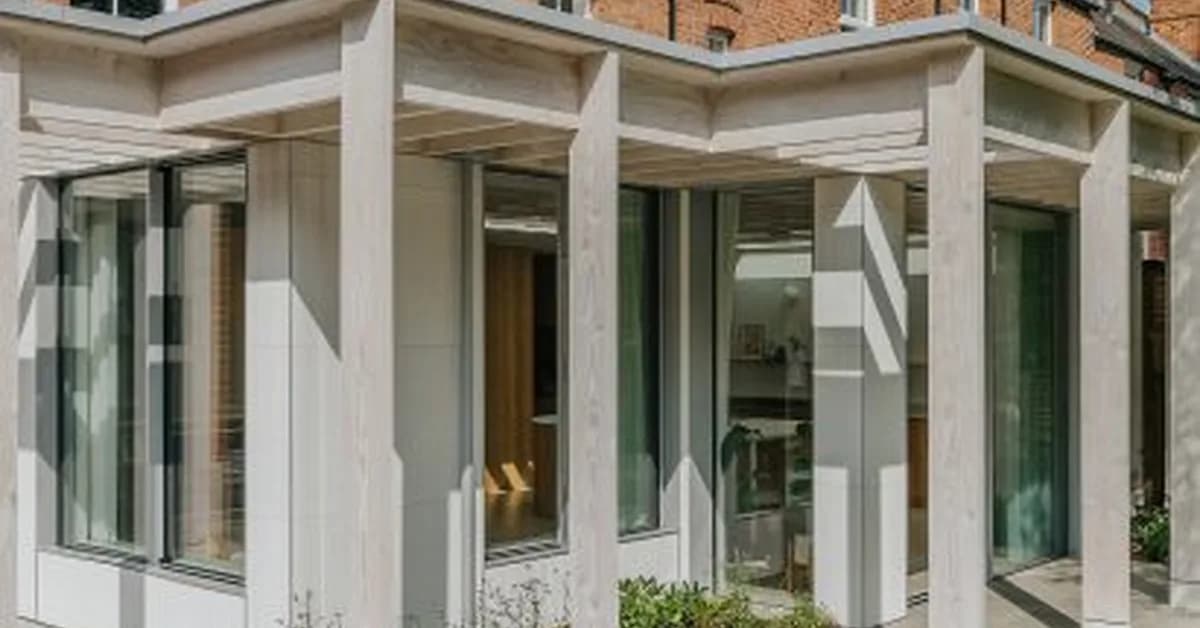 Emil Eve Architects adds "elegant and light" Douglas fir extension to London home