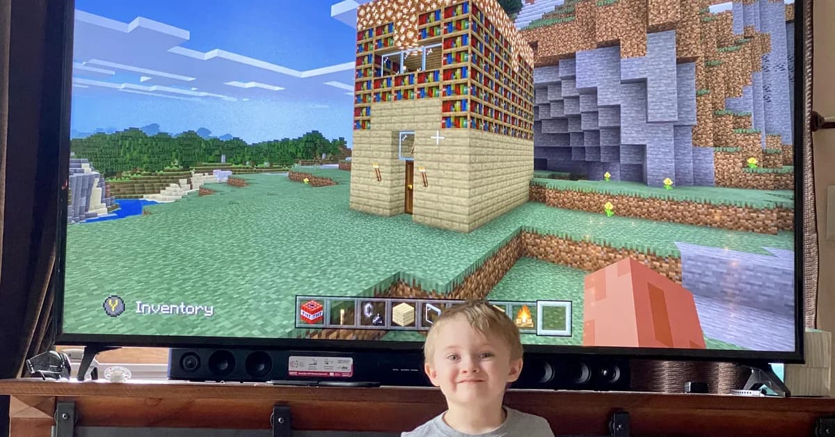 I started playing Minecraft with my (nearly) six year old son today, and it was one of the most joyful times of my life.