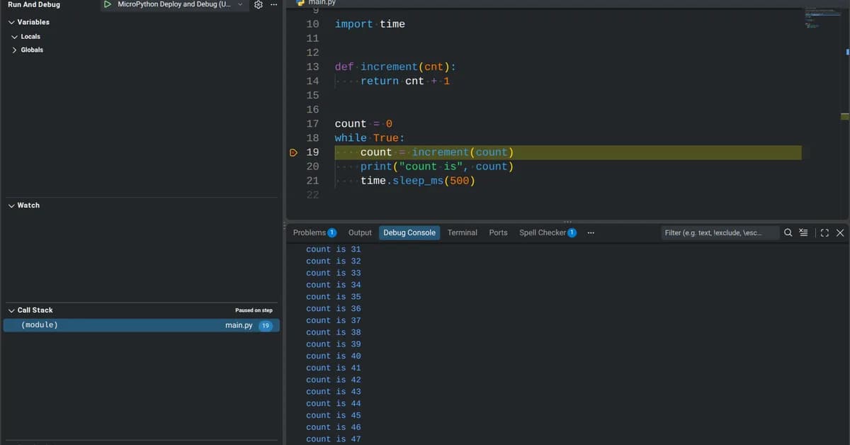 On Chip Debug for (Some) MicroPython