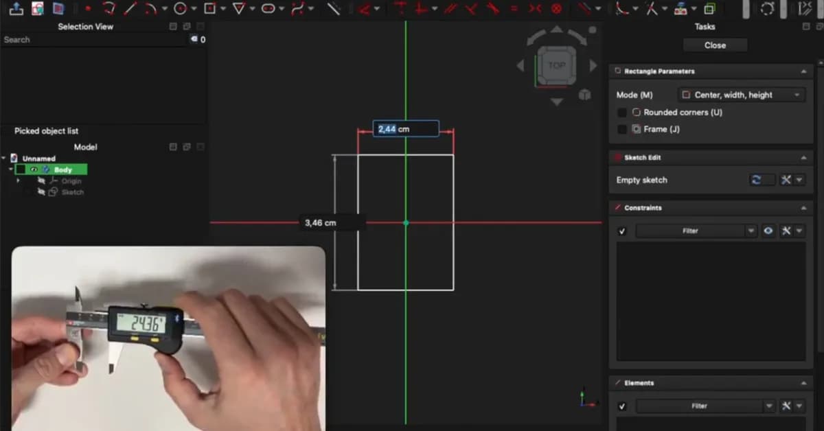 Turning a Bluetooth Caliper into a FreeCAD Input Device