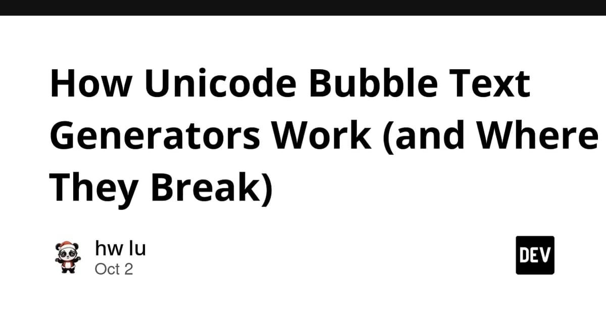How Unicode Bubble Text Generators Work (and Where They Break)