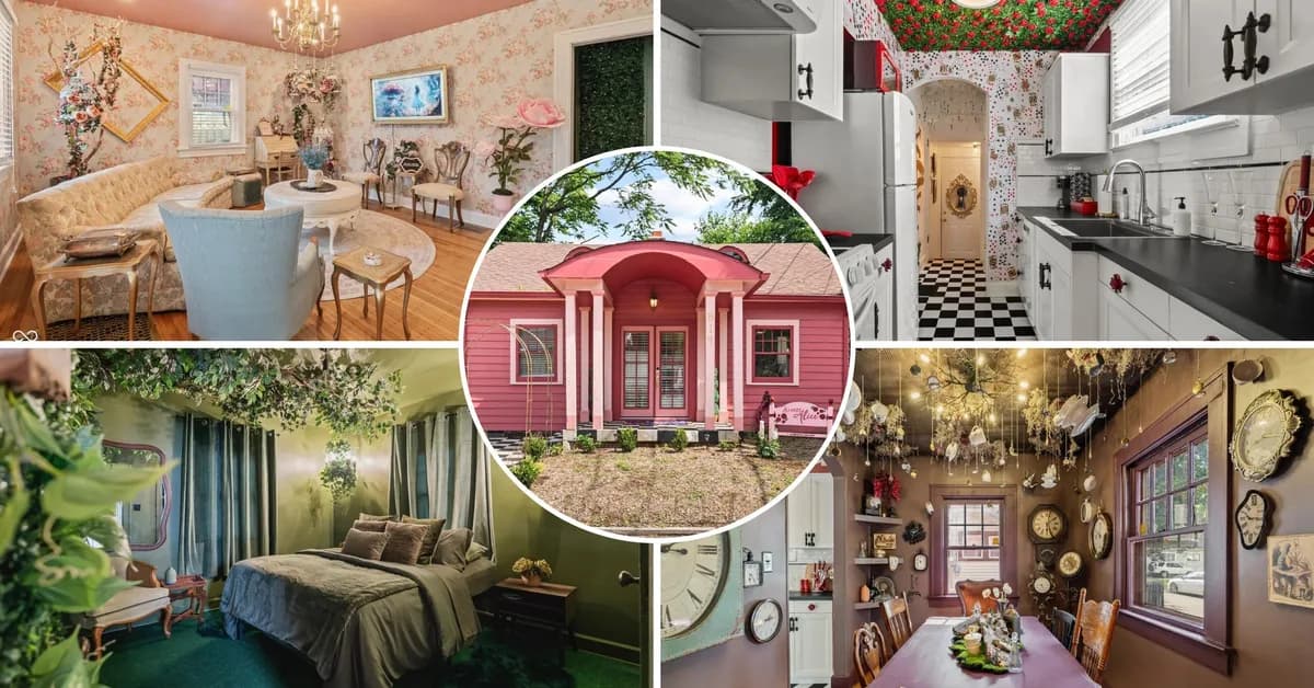 Whimsical 'Alice in Wonderland'-Themed Tiny Home Hits the Market in Indianapolis for Just $215K