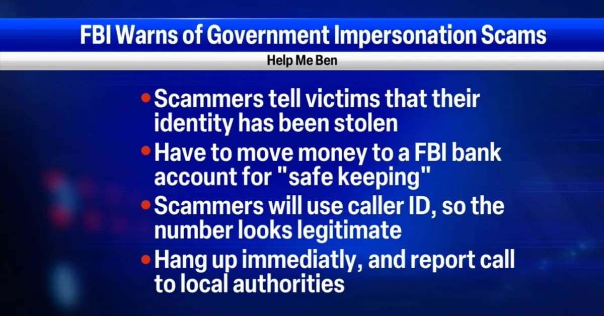 Government official impersonation scam complaints doubled in 2025, FBI report shows