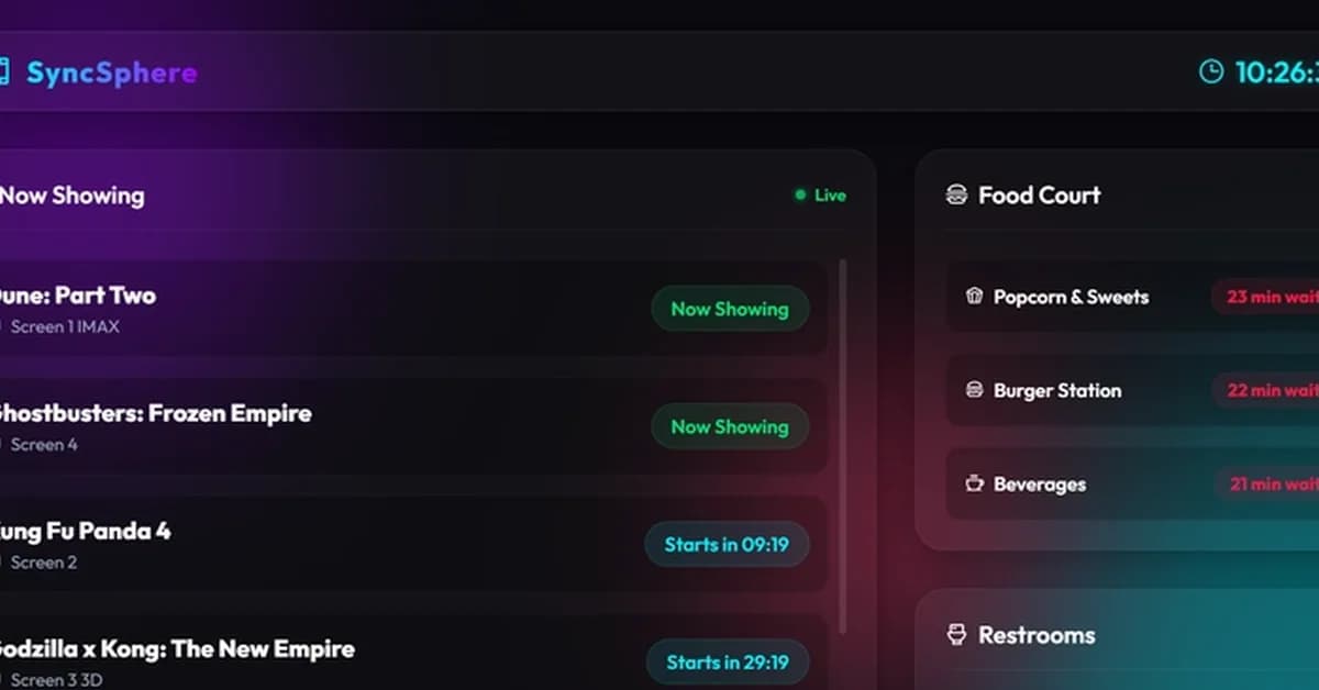Building Sync Sphere: A Real-Time Venue Experience Dashboard
