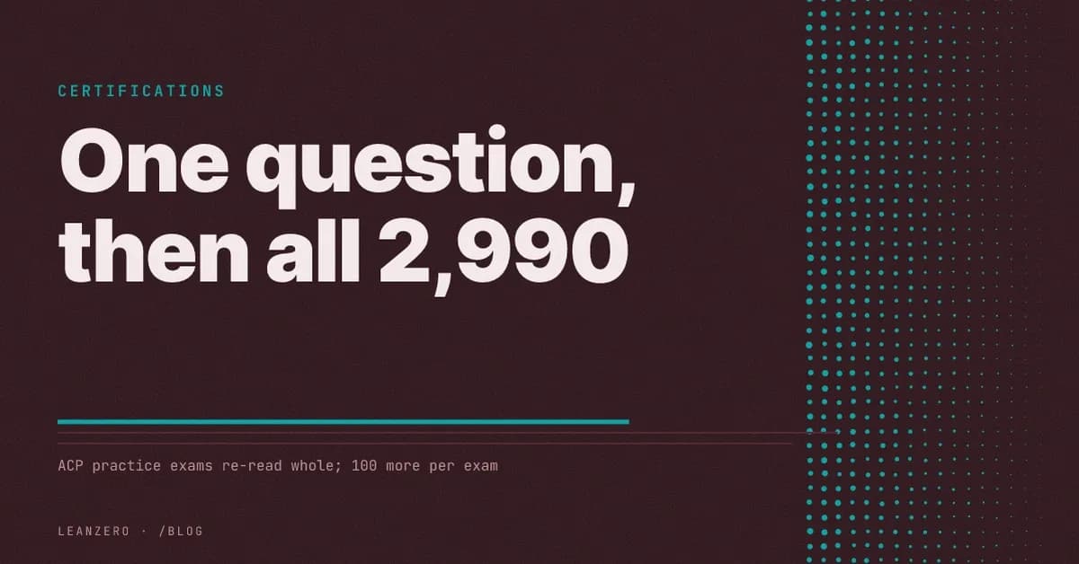 ACP practice exams: one question, then all 2,990