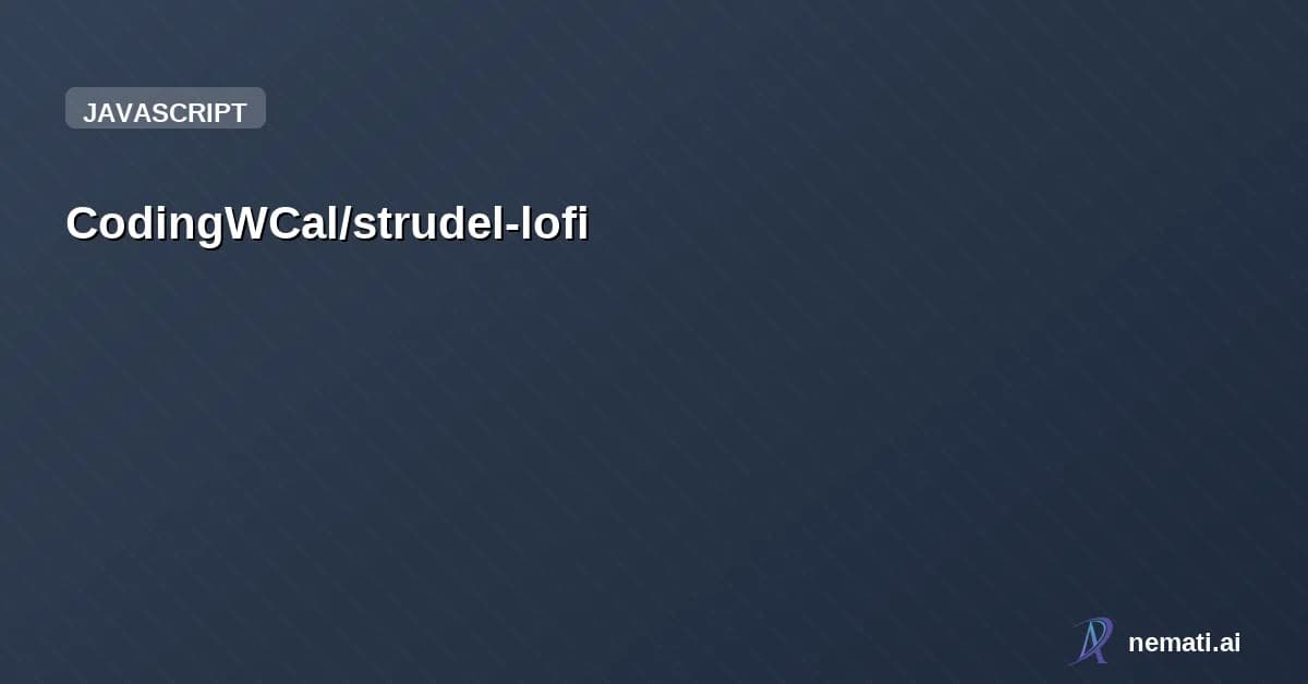 CodingWCal/strudel-lofi — Fun lofi inspired beat I made using Javascript and Strudel!
