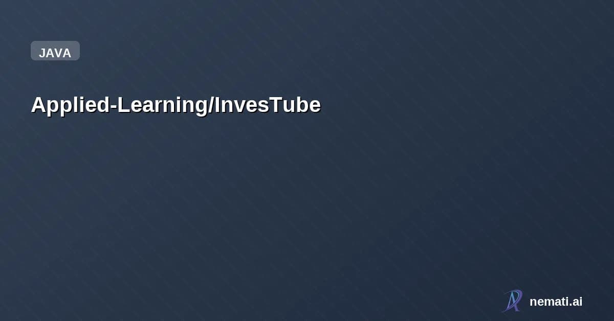 Applied-Learning/InvesTube