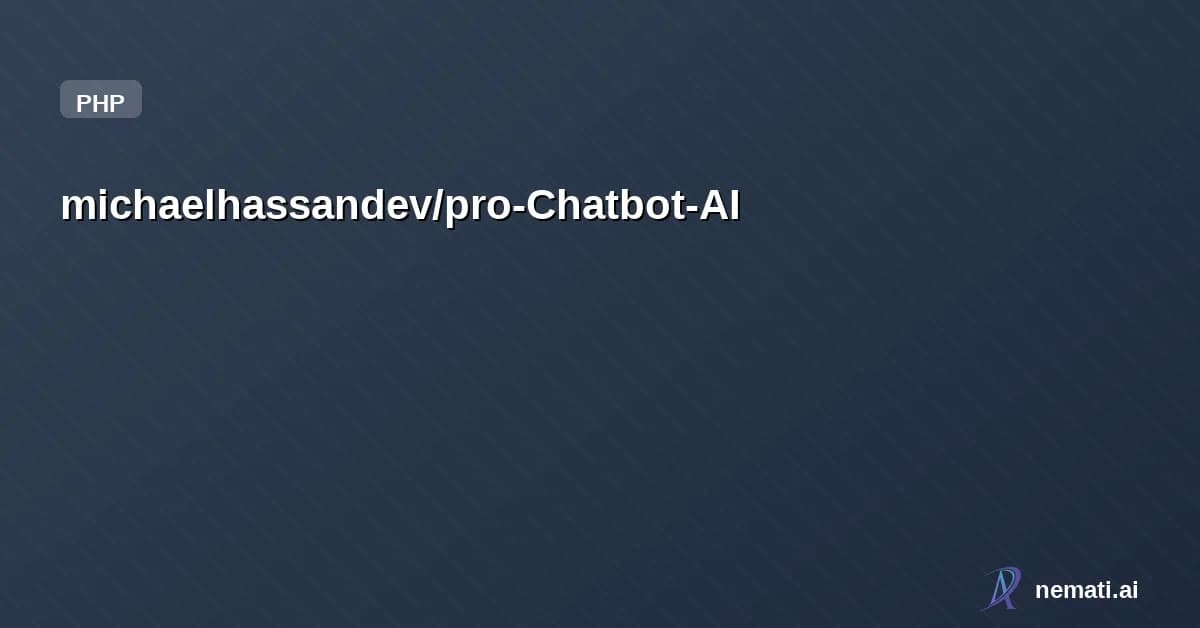 michaelhassandev/pro-Chatbot-AI — Chatbot AI
