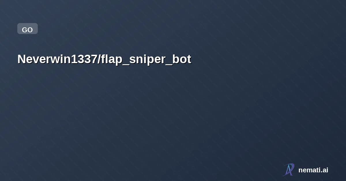 Neverwin1337/flap_sniper_bot — Flap.sh 内盘狙击機器人
