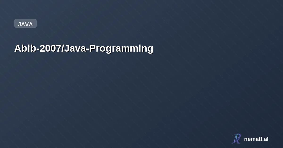 Abib-2007/Java-Programming — Step java programming