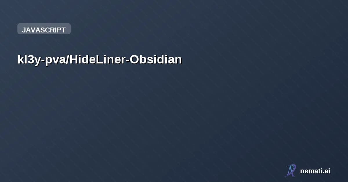 kl3y-pva/HideLiner-Obsidian — Obsidian plugin to hide text using strikethrough-style masking