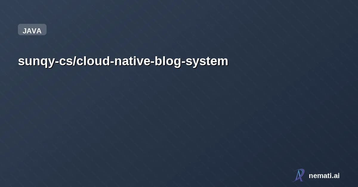 sunqy-cs/cloud-native-blog-system