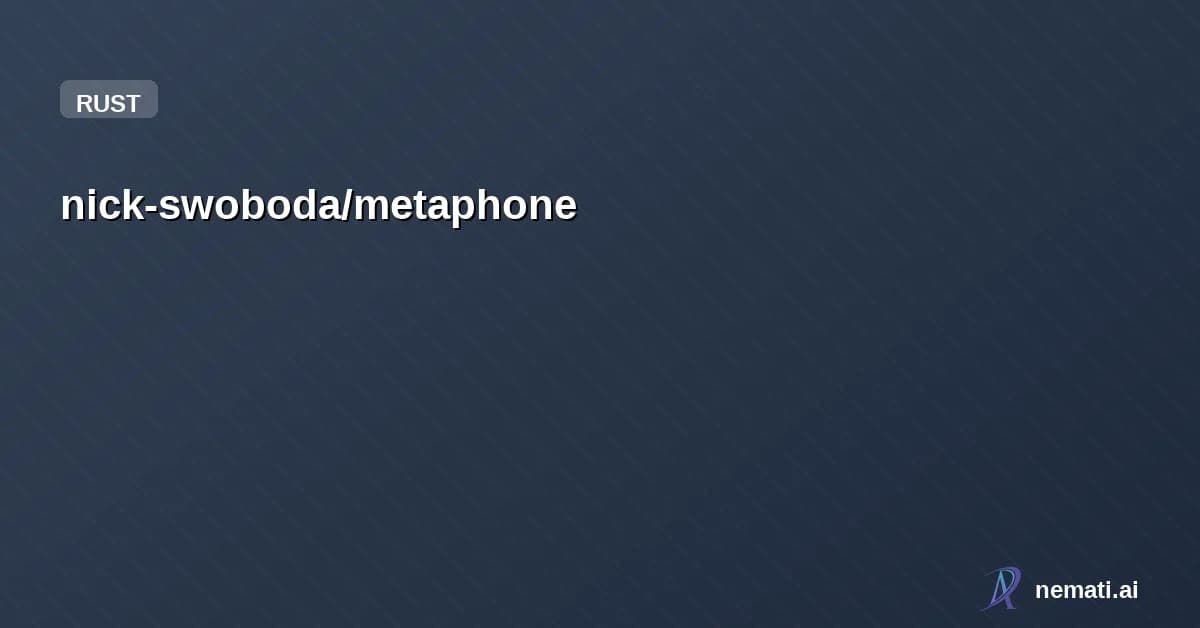 nick-swoboda/metaphone — MetaPhone represents audio as a time-synced, parallel-lane event graph packaged 