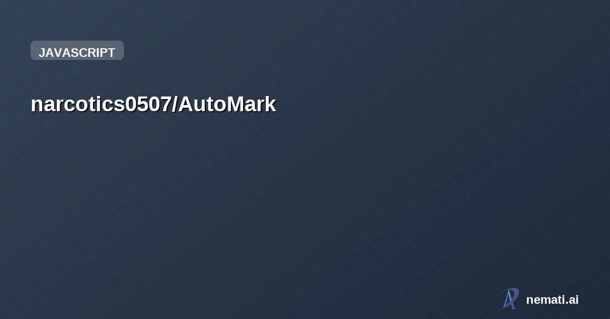 narcotics0507/AutoMark — 一款支持Chromium浏览器的扩展，利用AI 模型（OpenAI GPT-4, Google Gemini, DeepSeek 等）智能分析、分类并清理您的浏