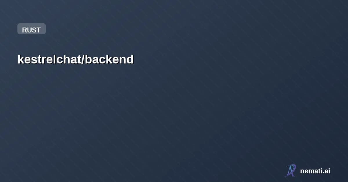 kestrelchat/backend