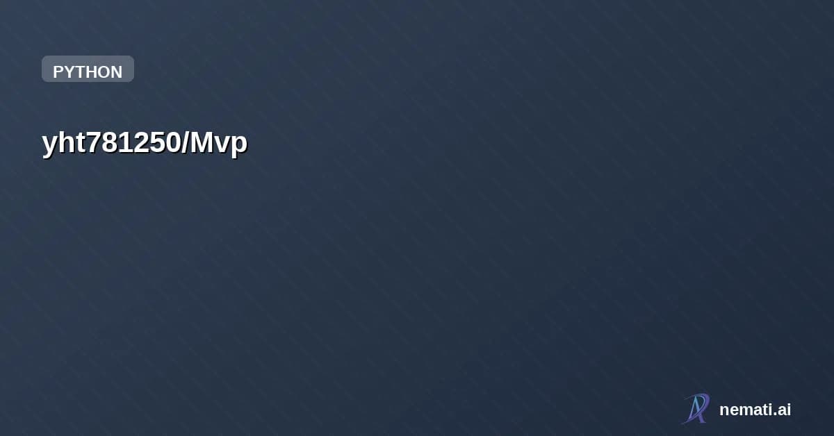 yht781250/Mvp — 一个自用的基金分析助手