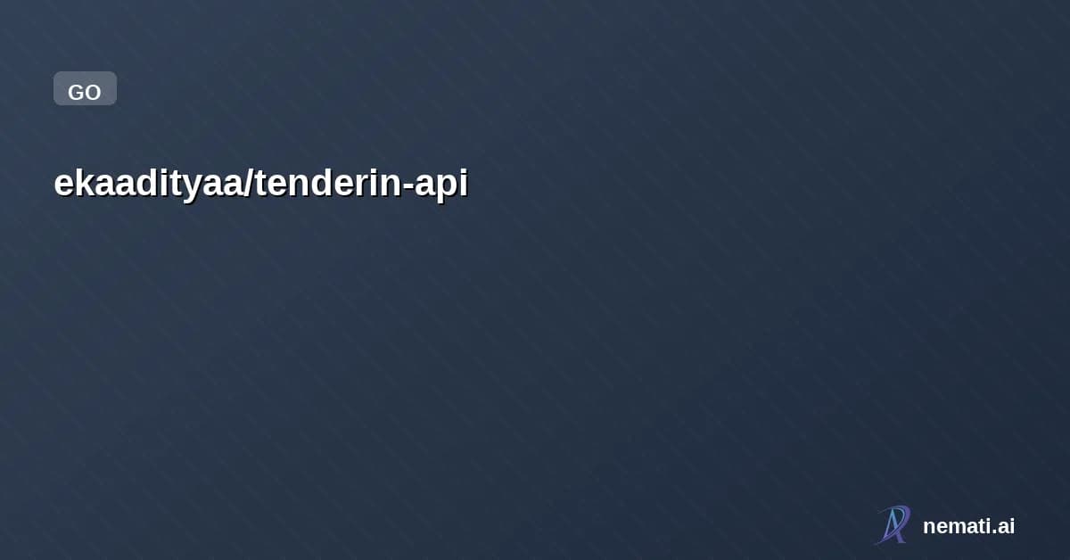ekaadityaa/tenderin-api