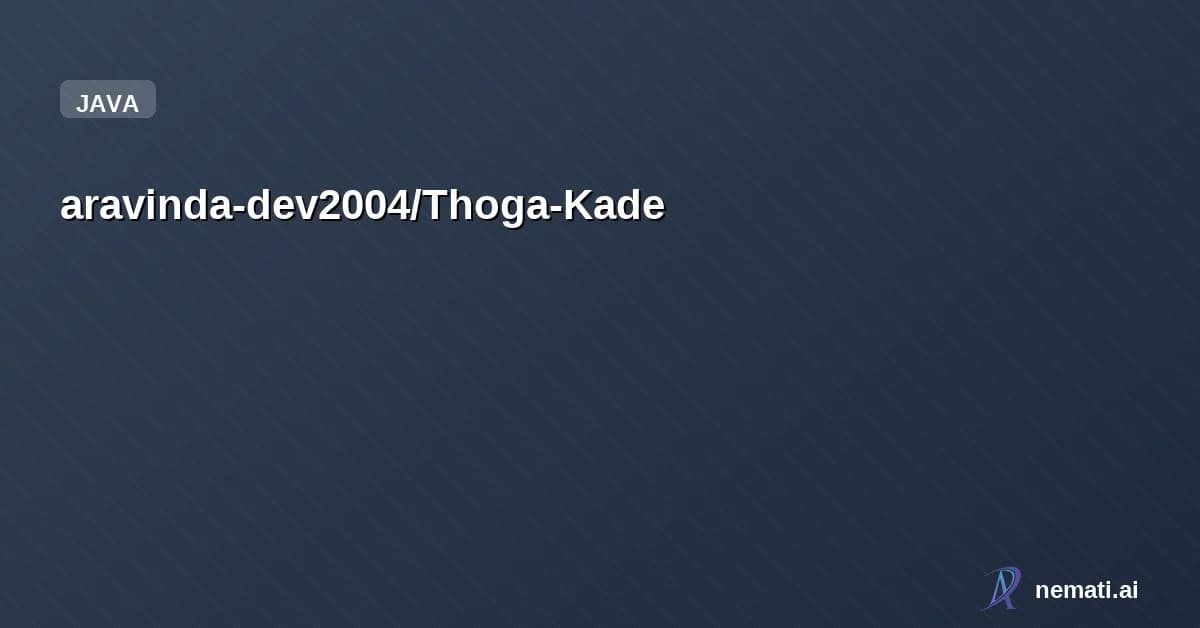 aravinda-dev2004/Thoga-Kade — A comprehensive Point of Sale application for managing grocery store operations.