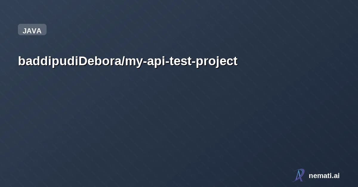 baddipudiDebora/my-api-test-project
