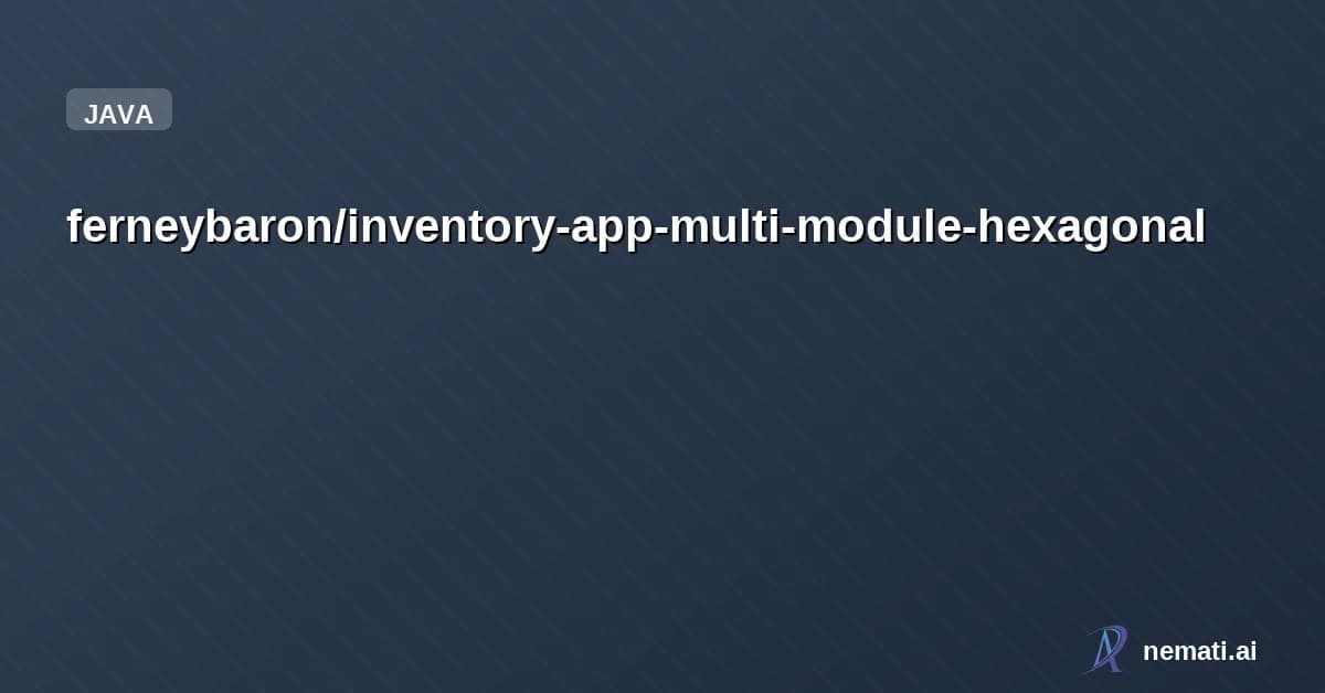 ferneybaron/inventory-app-multi-module-hexagonal