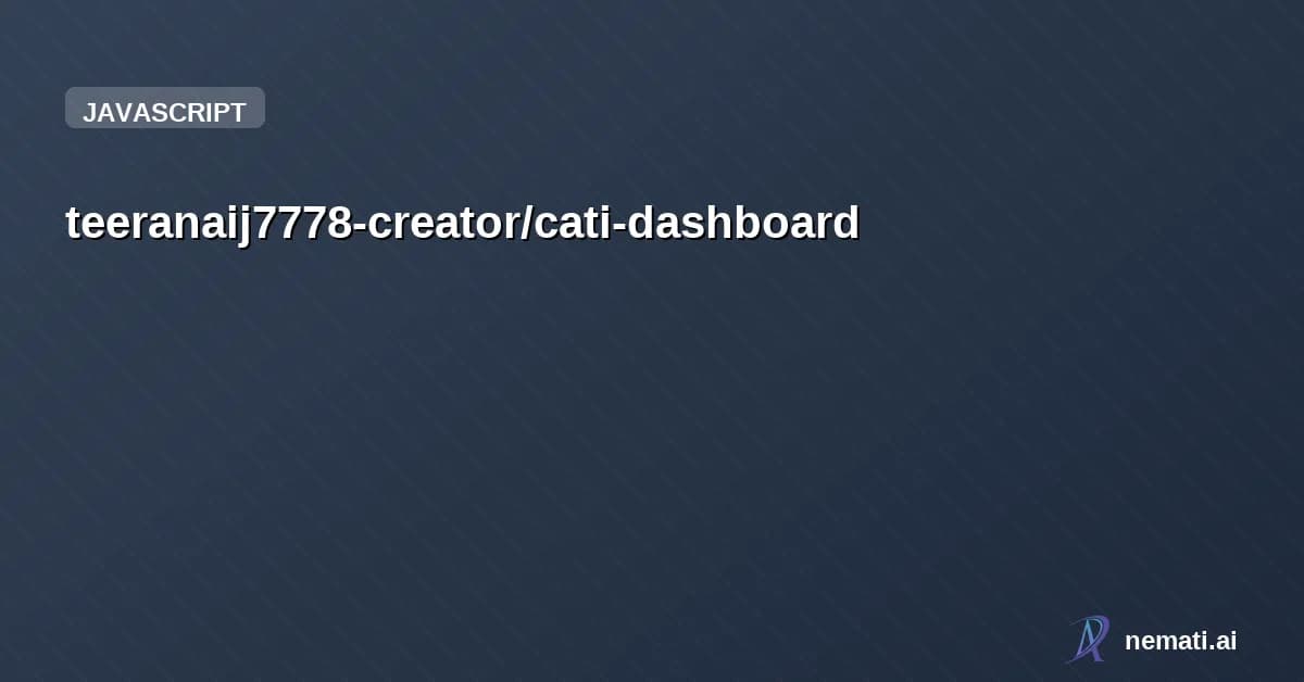 teeranaij7778-creator/cati-dashboard