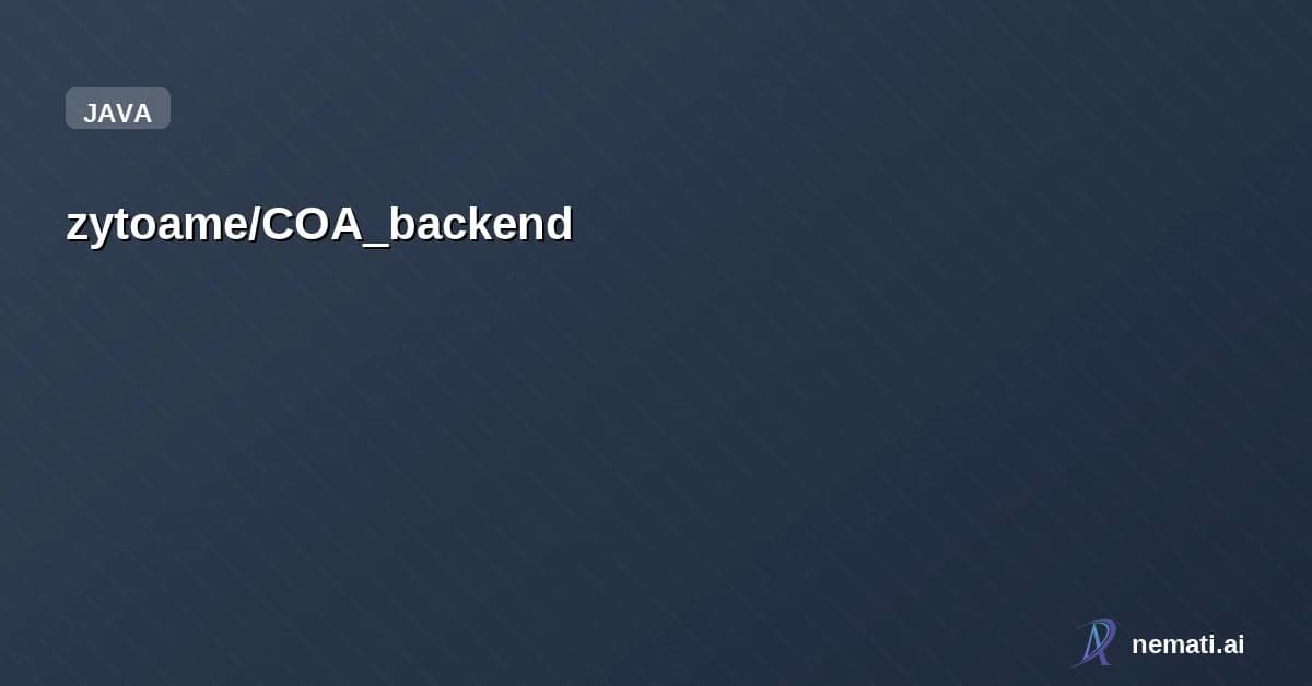 zytoame/COA_backend