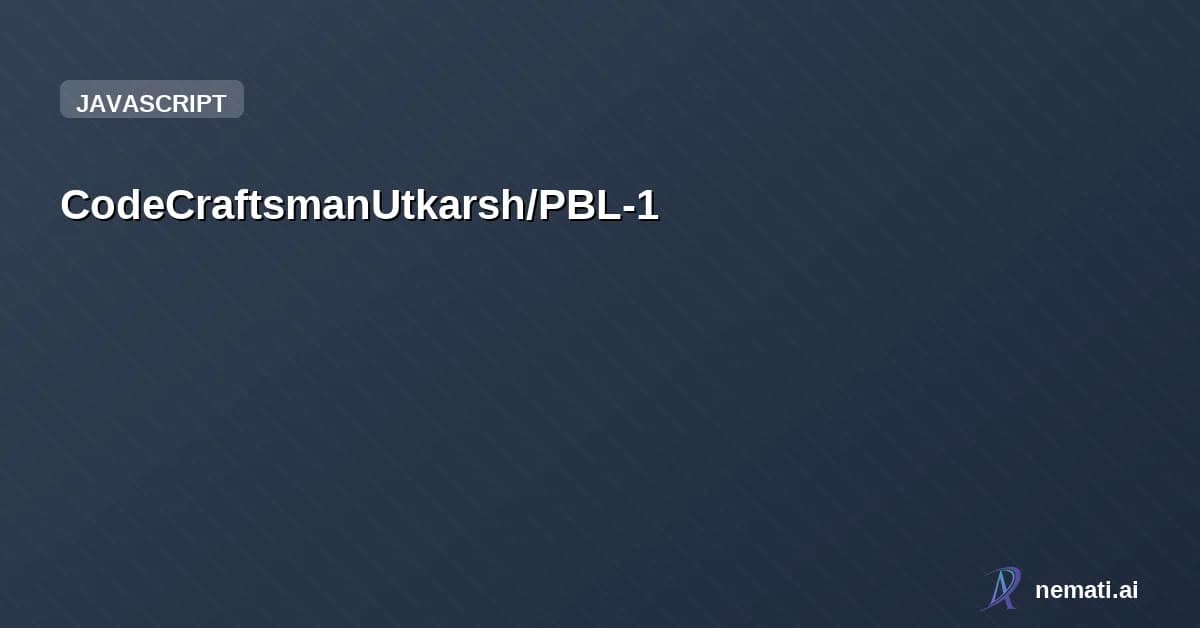 CodeCraftsmanUtkarsh/PBL-1