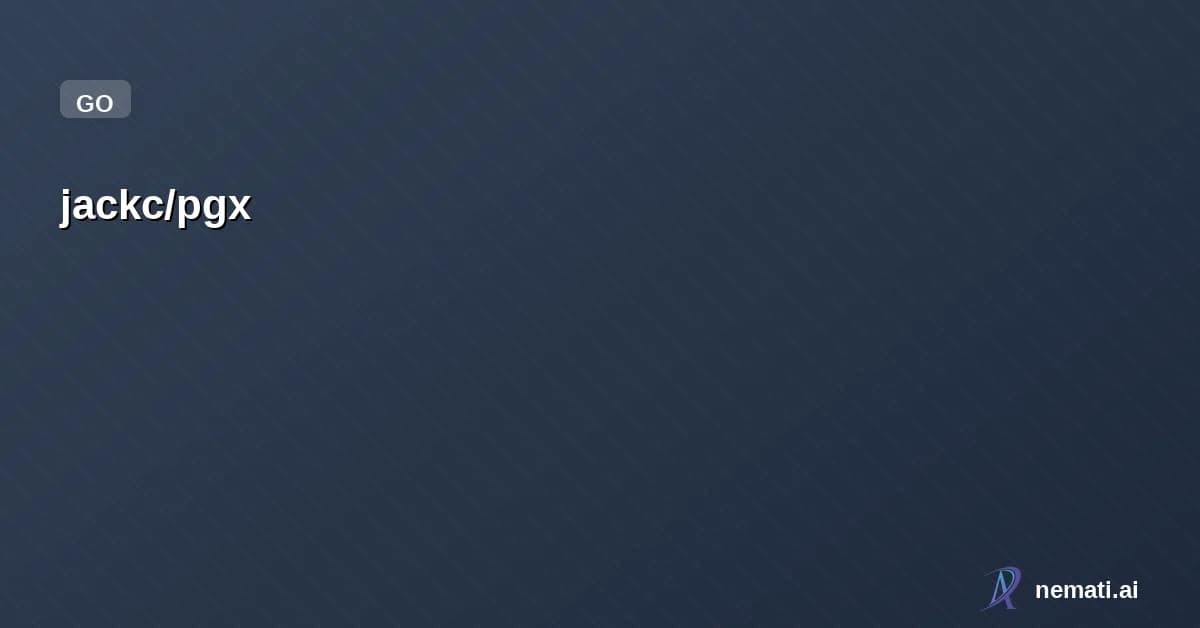 jackc/pgx — Sponsor
Star