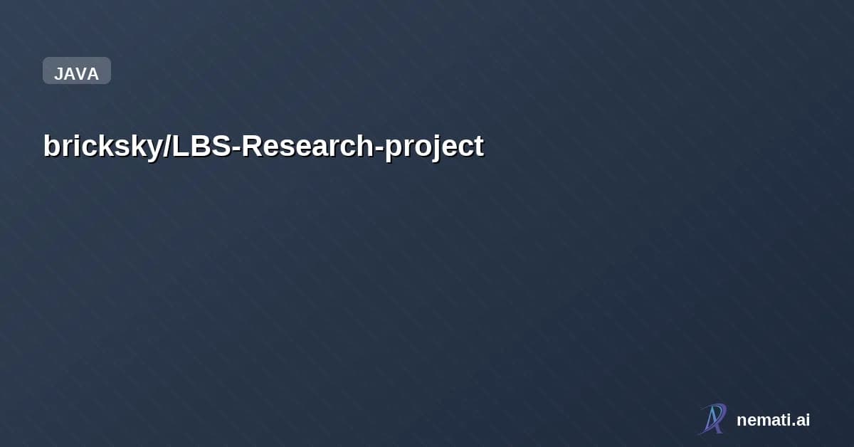 bricksky/LBS-Research-project
