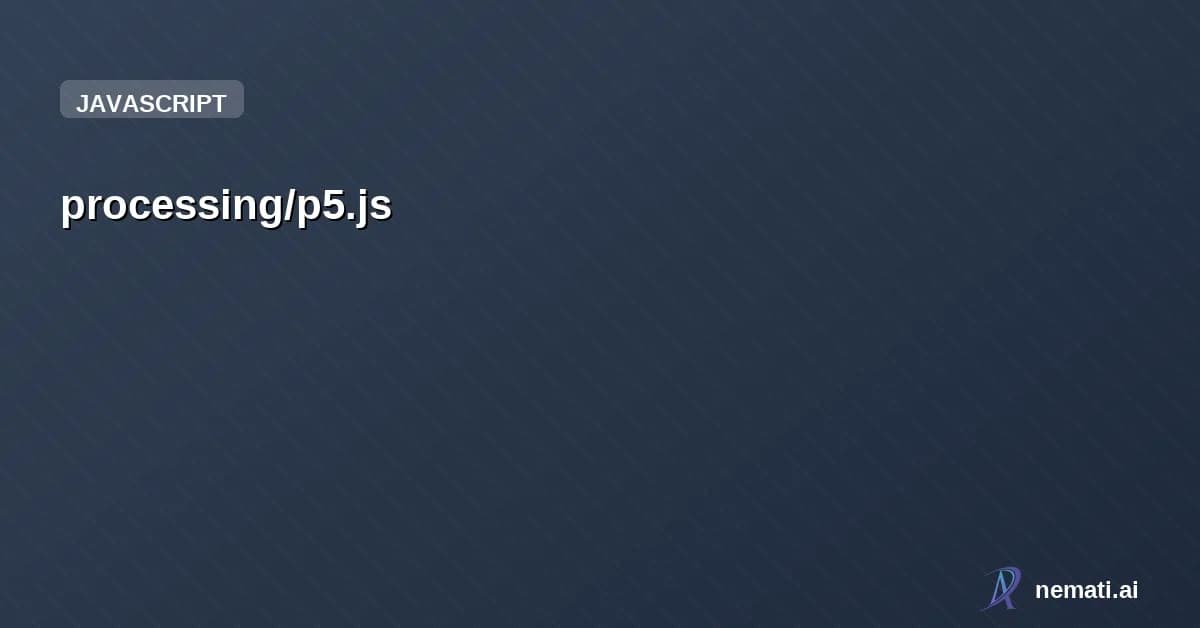 processing/p5.js — Sponsor
    
  



      
            
    

    

        
          Star


  
