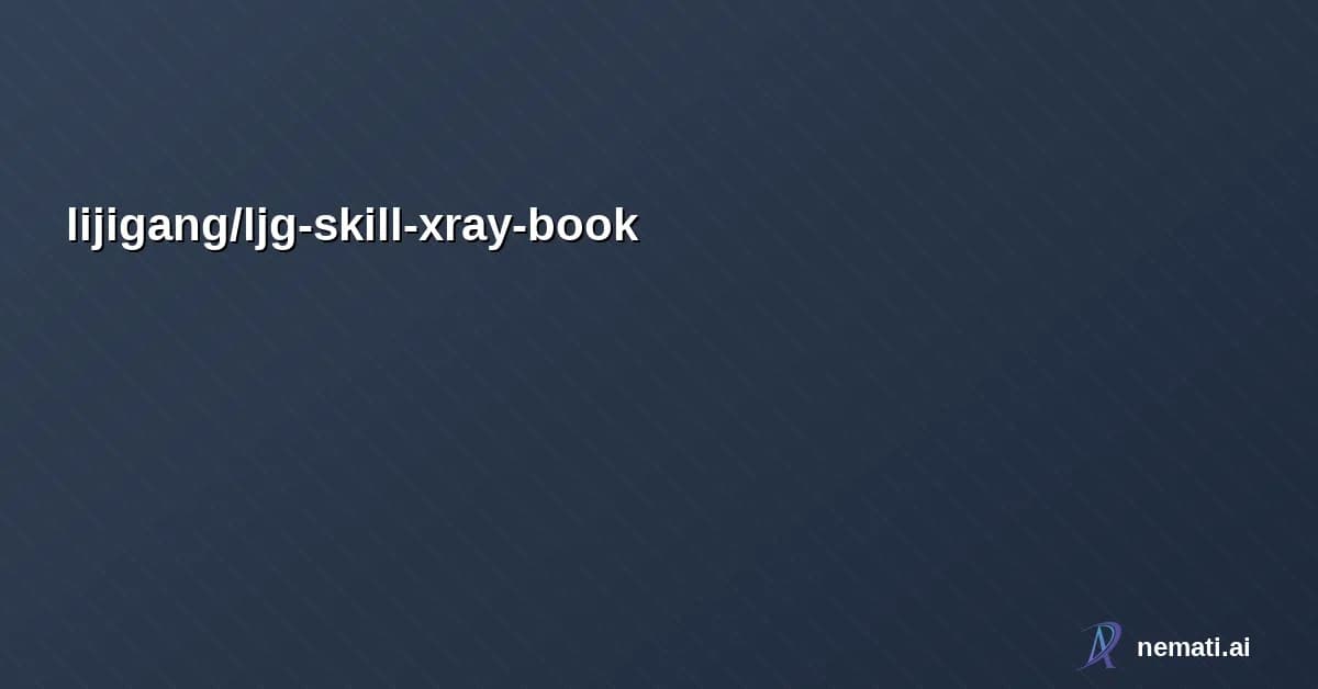 lijigang/ljg-skill-xray-book — 深度拆书机 — Claude Code Skill,三轮认知压缩提取书籍可学习结构