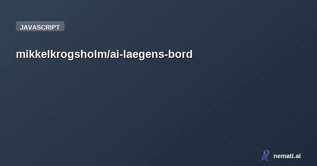 mikkelkrogsholm/ai-laegens-bord