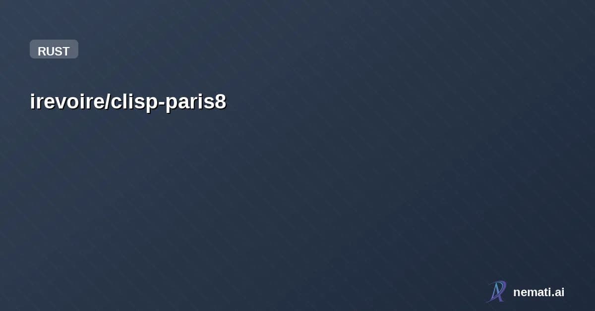 irevoire/clisp-paris8