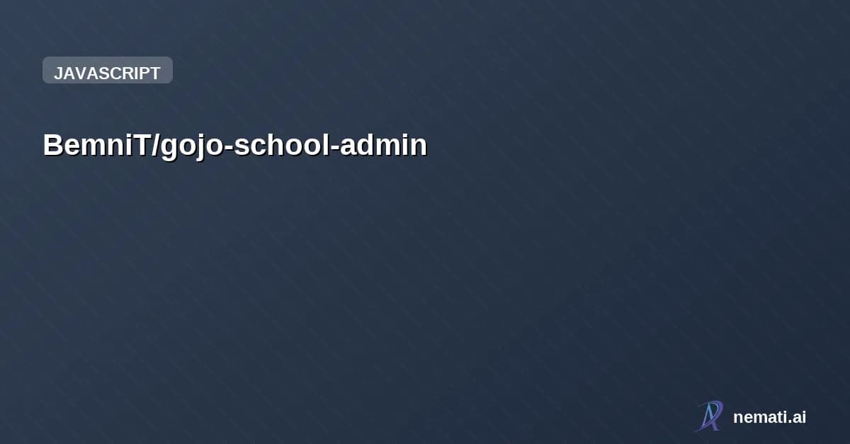 BemniT/gojo-school-admin