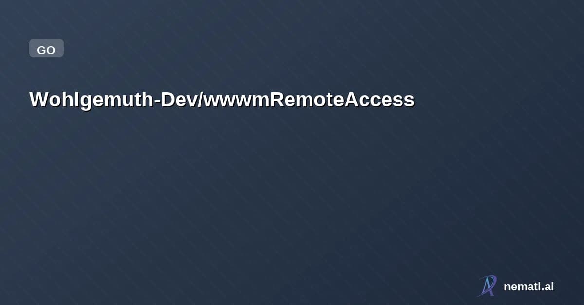 Wohlgemuth-Dev/wwwmRemoteAccess