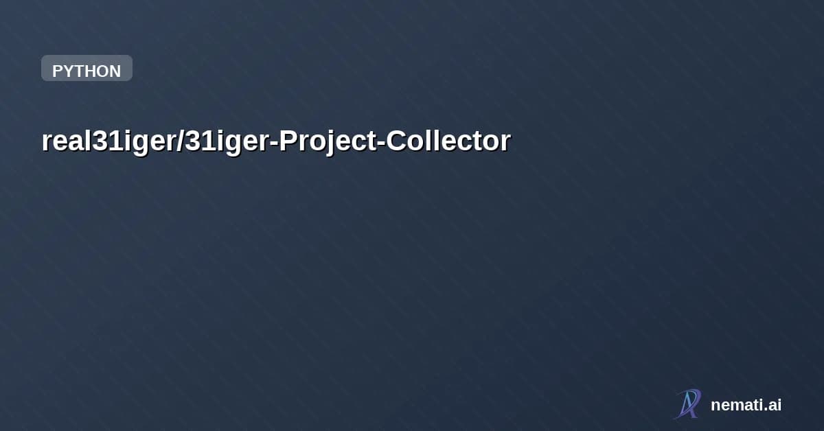 real31iger/31iger-Project-Collector — First release x: ♥ A simple Python File Collector to gather source code for proj