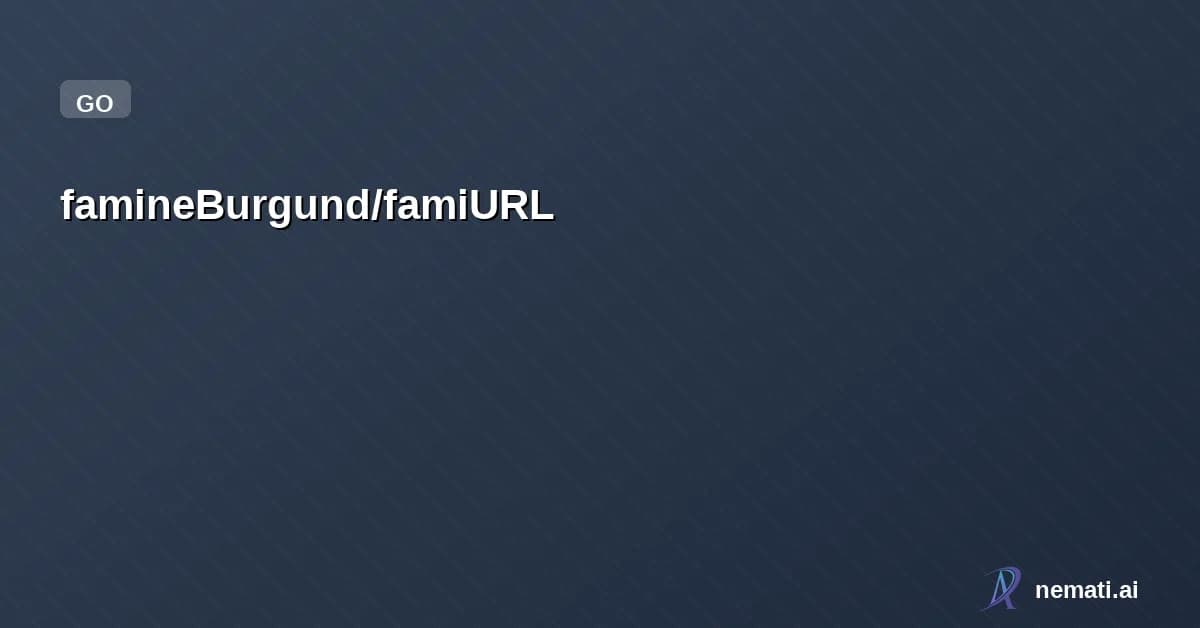famineBurgund/famiURL — URL shortner