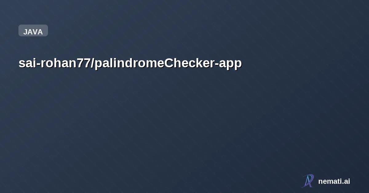 sai-rohan77/palindromeChecker-app