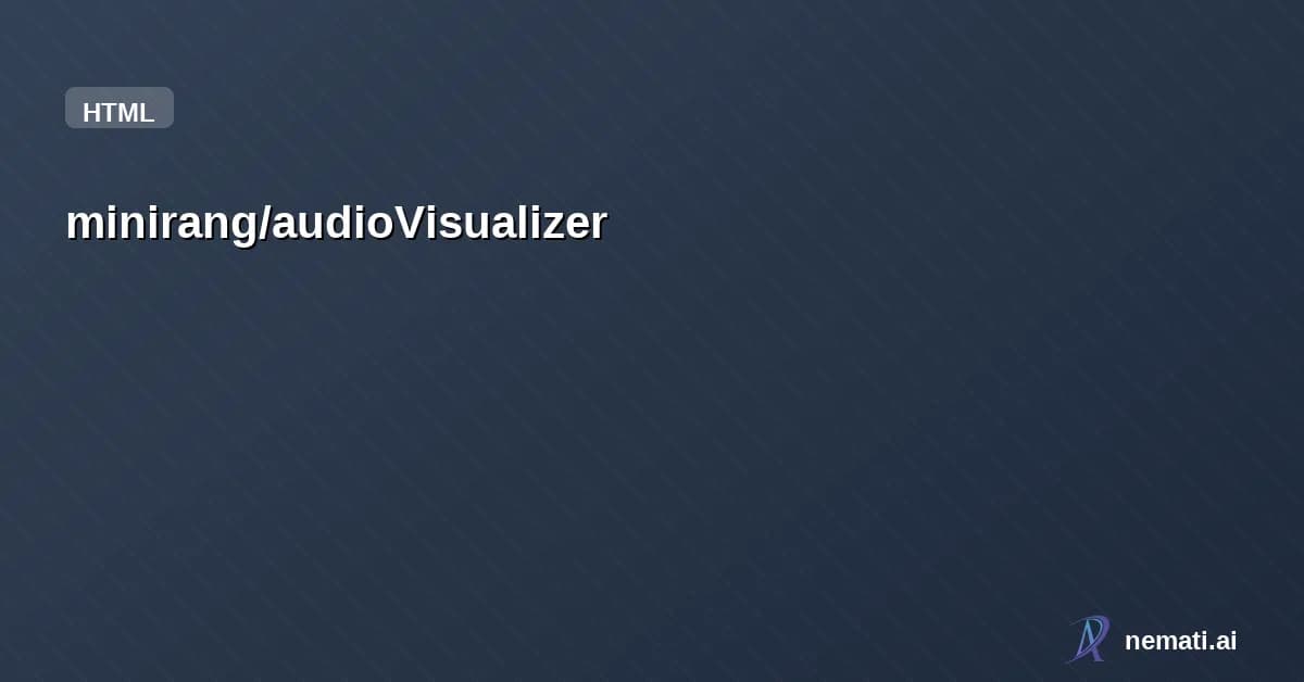 minirang/audioVisualizer — Mint Audio Visualizer