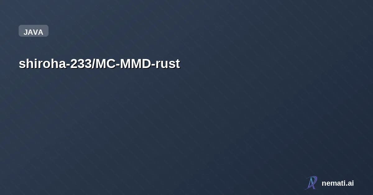 shiroha-233/MC-MMD-rust