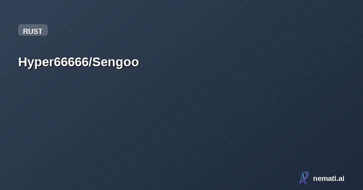 Hyper66666/Sengoo
