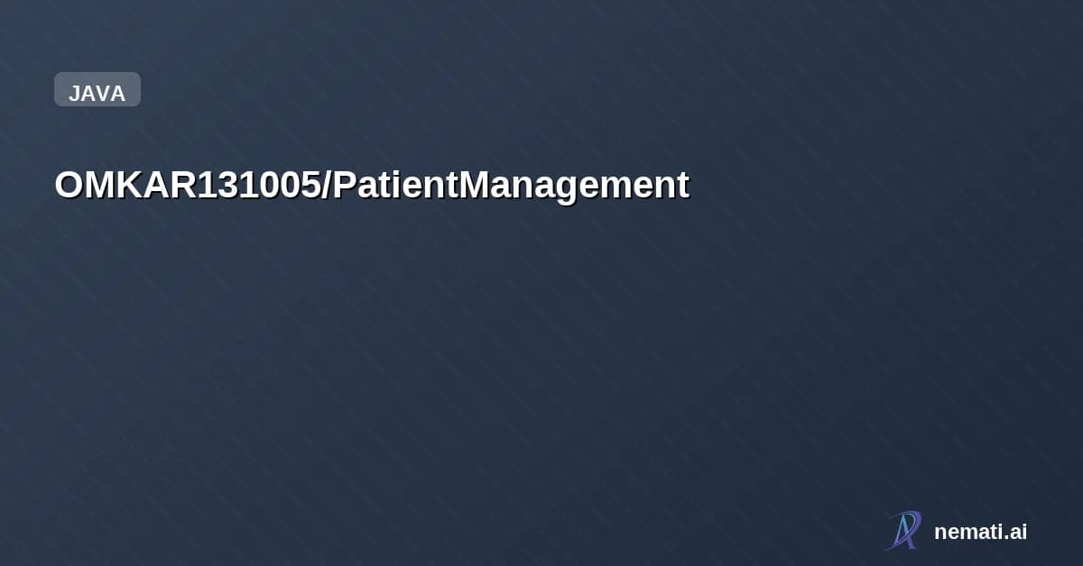 OMKAR131005/PatientManagement