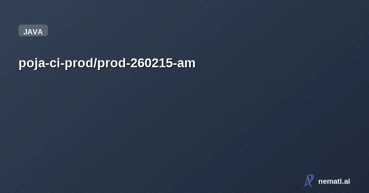 poja-ci-prod/prod-260215-am — poja health checker (app_id=prod-260215-am, w_queues=0, w_fs=false)